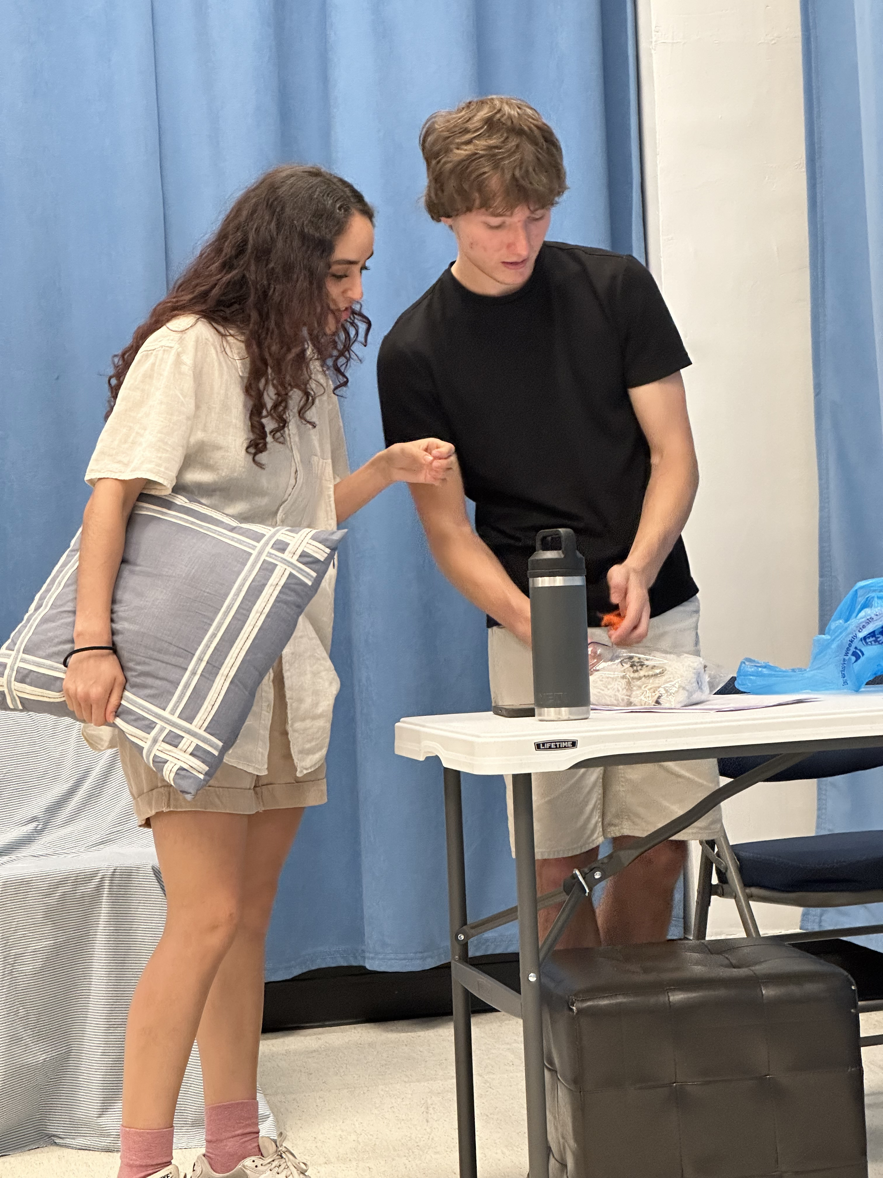 Acting class students